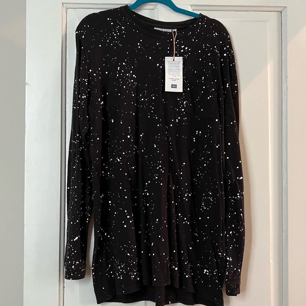 Jungmaven men’s shirt hemp cotton paint splatter XL
